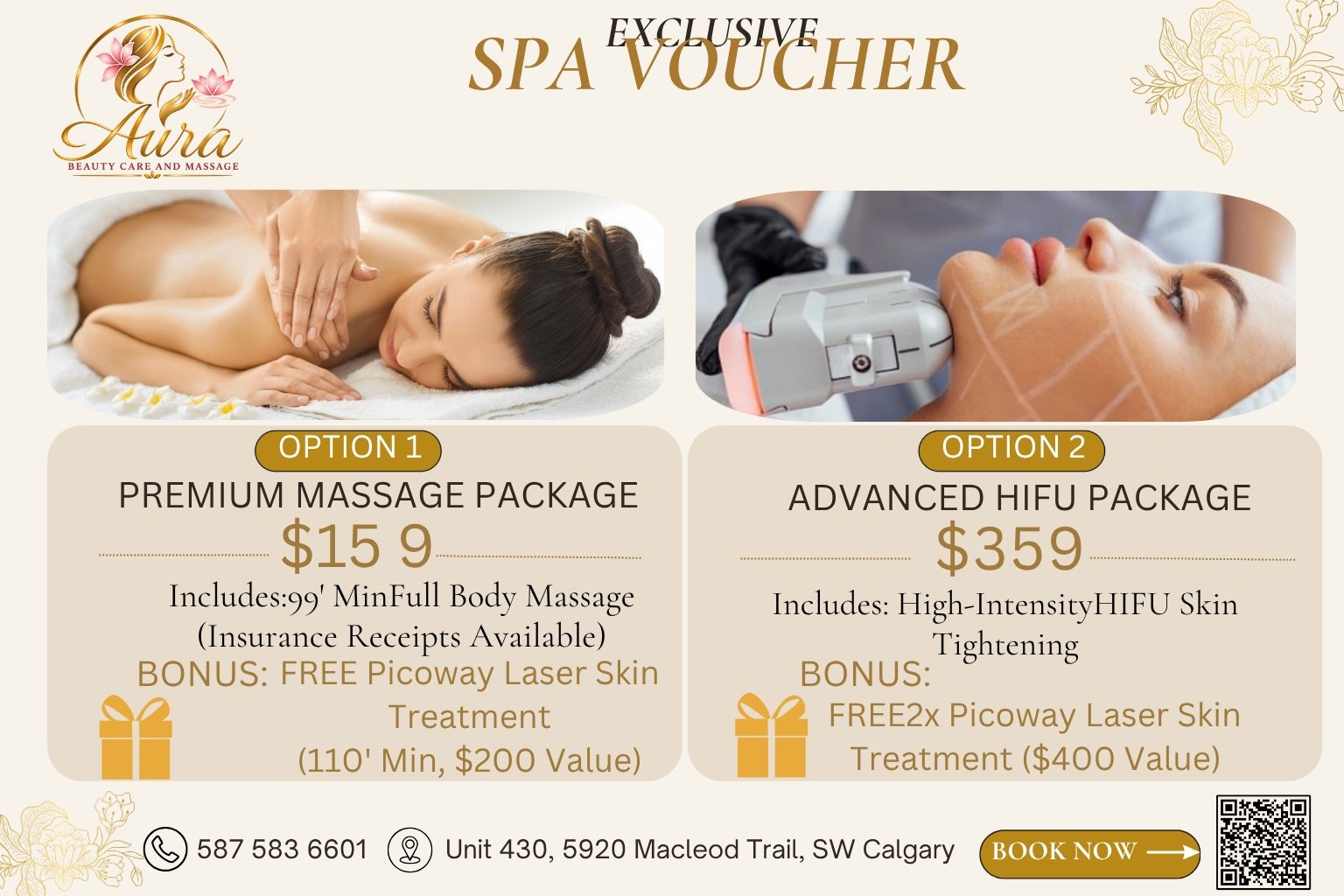 Aura beauty treatment package with facial detox, Picoway laser and HIFU skincare