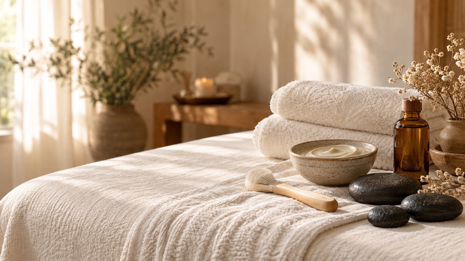 Illustrative spa and facial care arrangement for Aura Sunridge